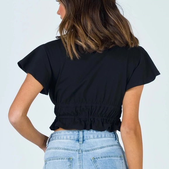 PRINCESS POLLY Jamison Reid Crop Top in Black - Picture 4 of 7